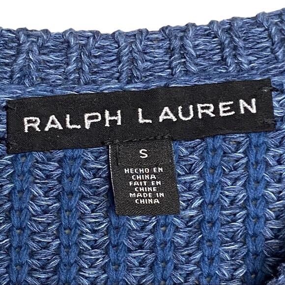 Ralph Lauren Black Label Blue Knit Sweater Women's Size Small - Picture 5 of 9